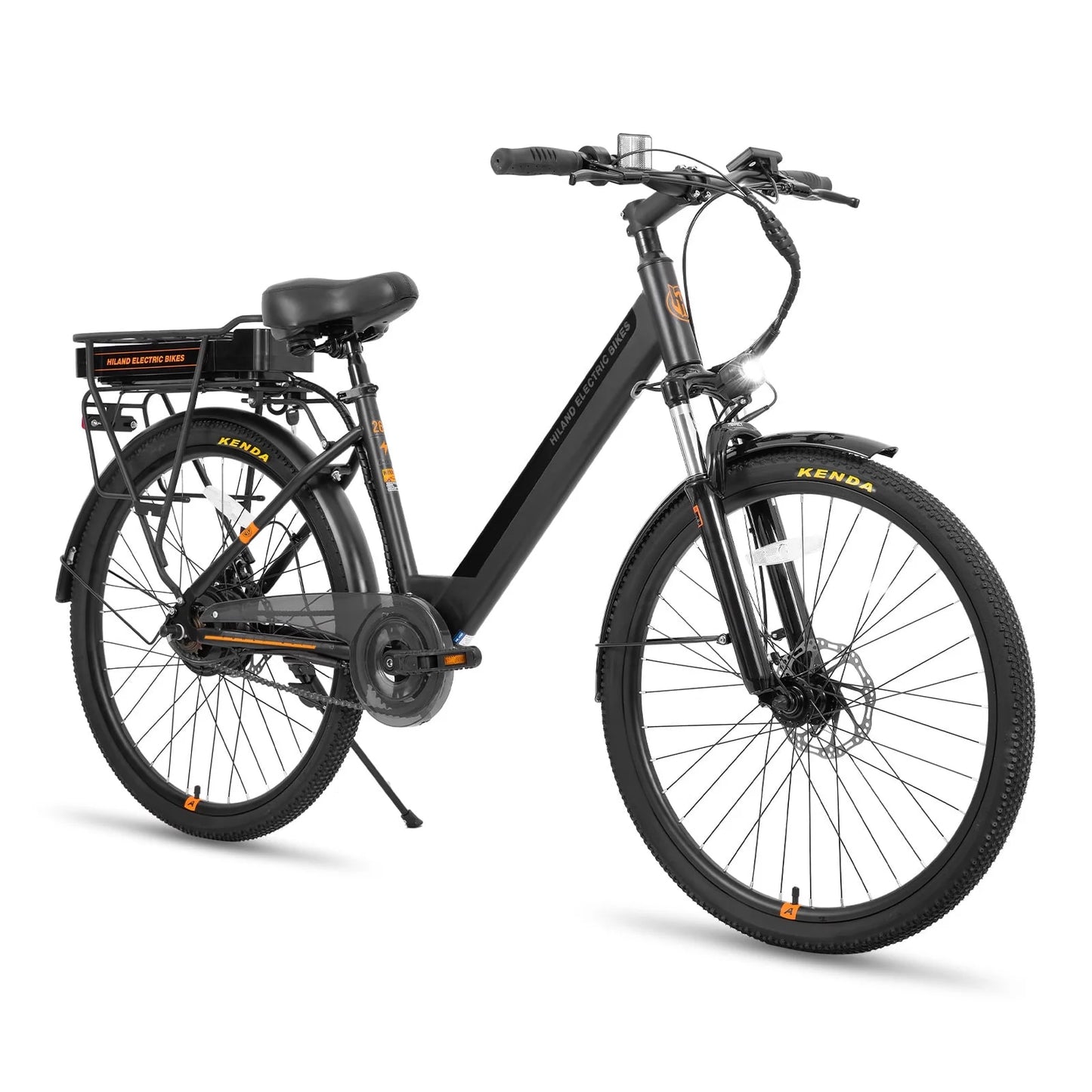 Electric Bikes for Adults, 500W 26 Inch Cruiser E-Bike Motor 20MPH, Suspension Fork 36V 7.8AH Removable Battery Black